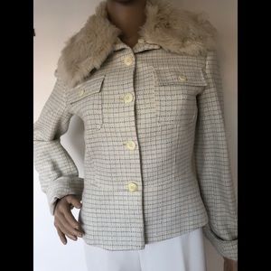 Motivi Women Jacket With detachable faux fur S